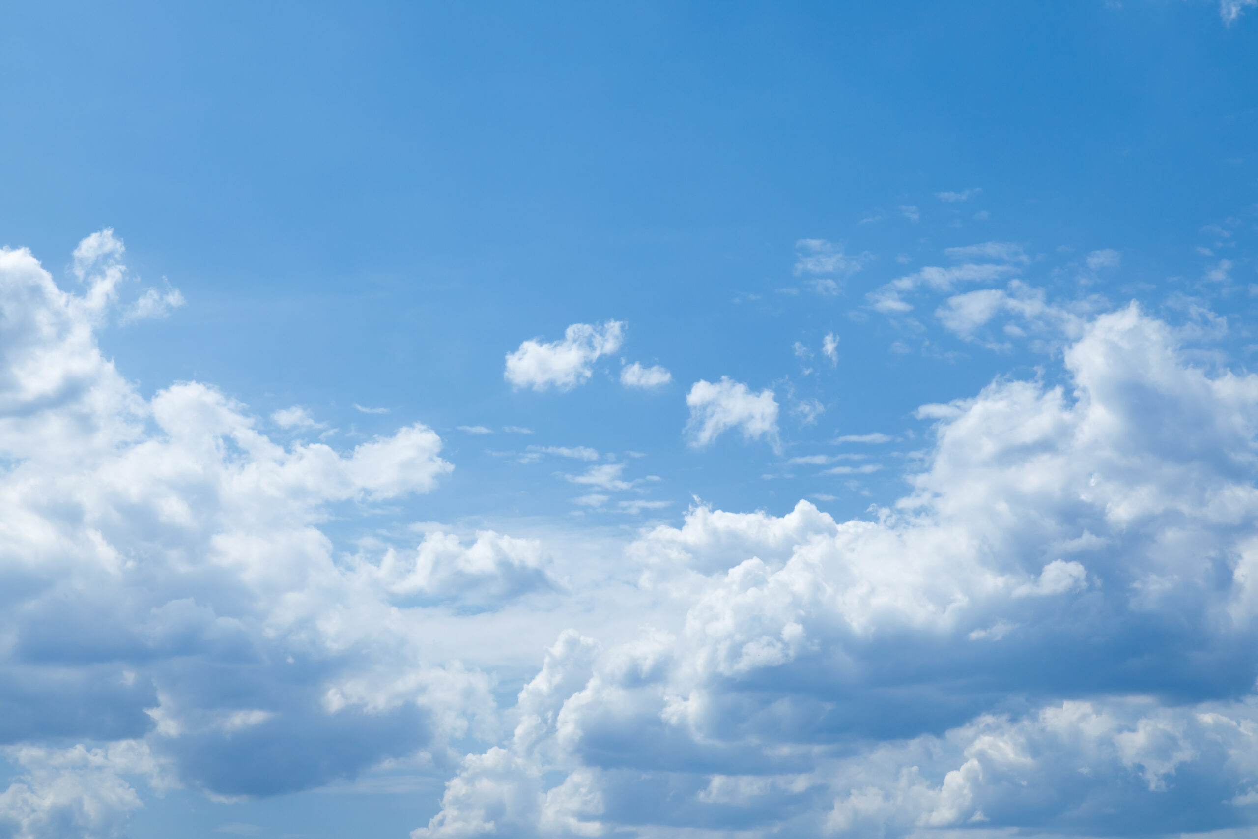 Cloud background with blue gradient overlay